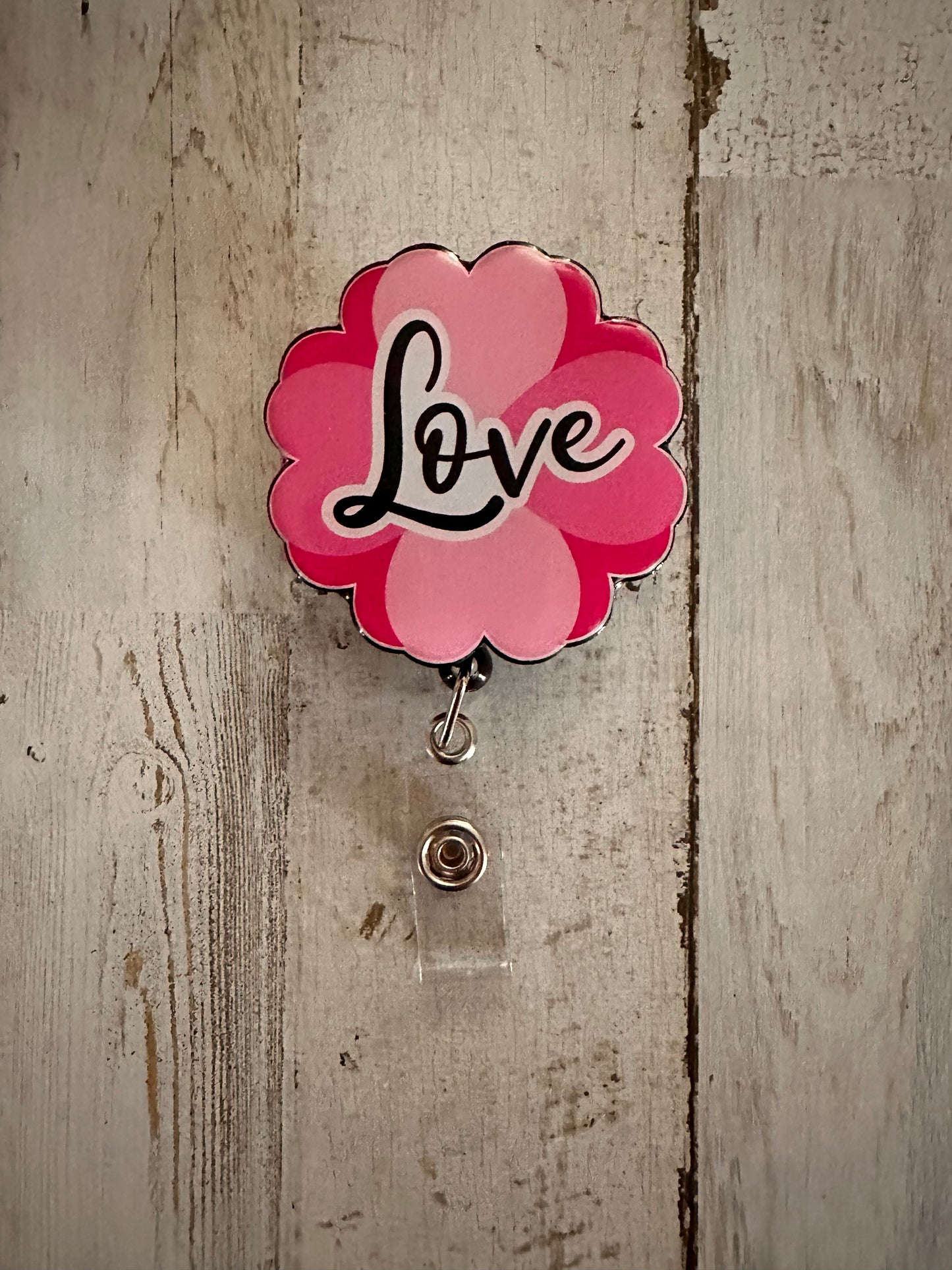 Love Flower Valentine Badge Reel