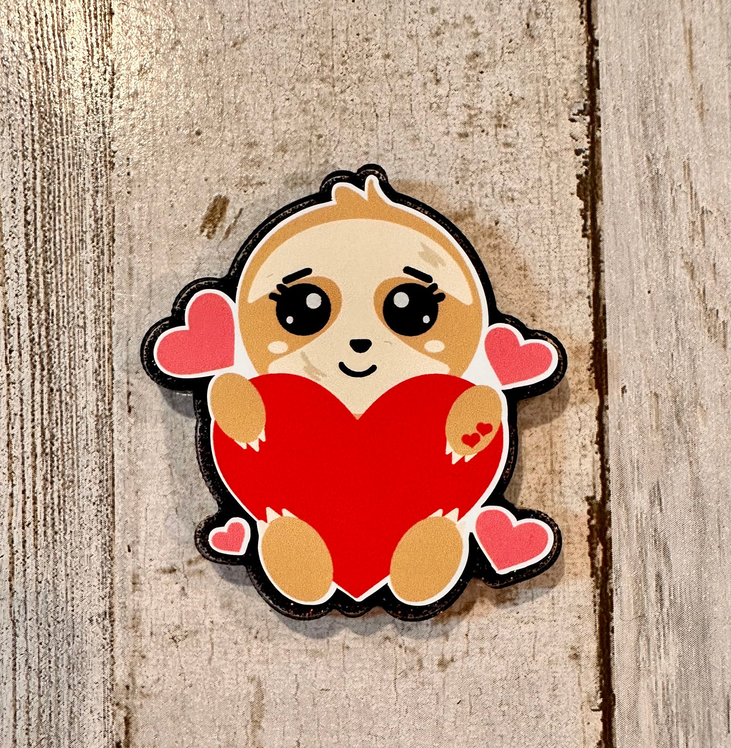 Sloth Valentine Badge Reel