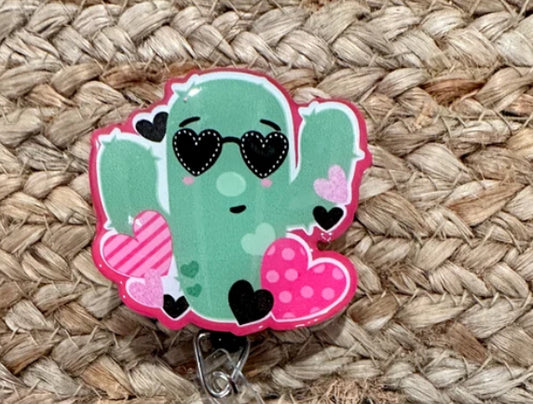 Cactus Valentine Badge Reel