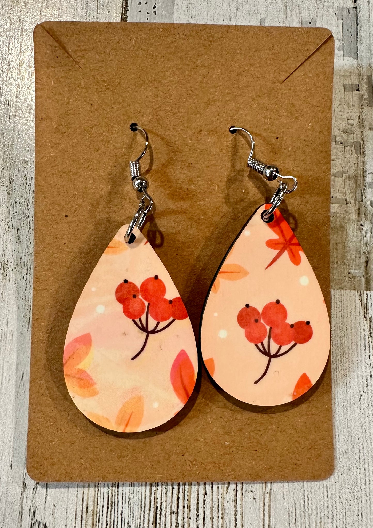 Fall teardrop earrings